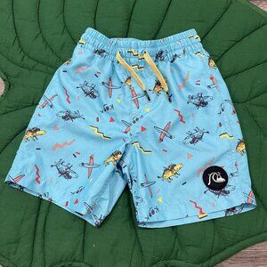 Quiksilver Toddler 3 Blue Pull On Swim Trunks
